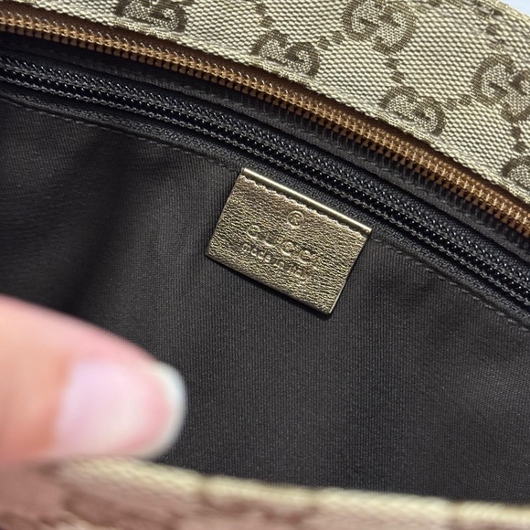 GUCCI GG Canvas Sherry Line Shoulder Bag Beige Gold - Picture 7 of 9
